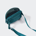 Pander 1L double zipper water-repellent nylon belt bag in Teal Blue, product view 7