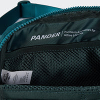 Pander 1L double zipper water-repellent nylon belt bag in Teal Blue, product view 8