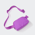 Pander 1L double zipper water-repellent nylon belt bag in Violet, product view 5