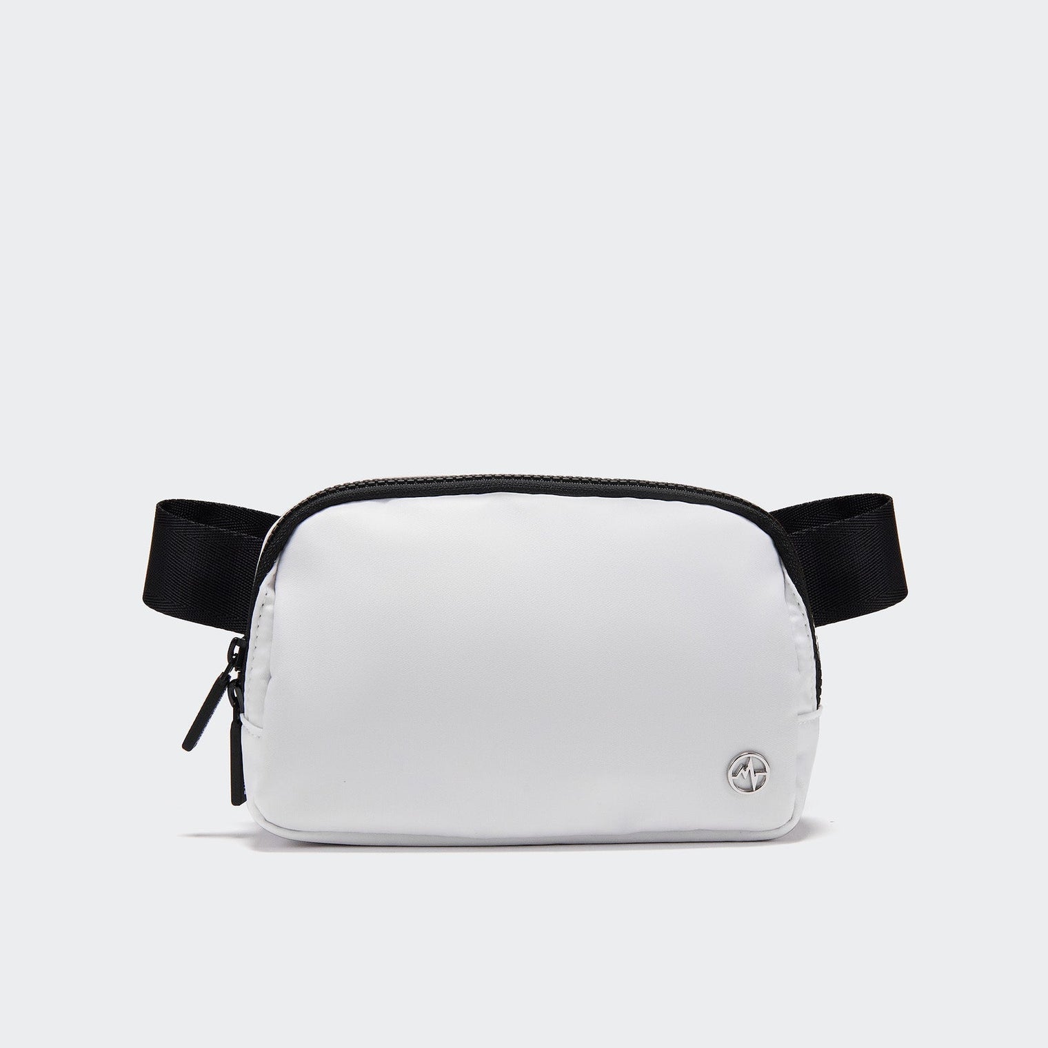 Pander 1L double zipper water-repellent nylon belt bag in White, product view 1