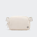 Pander 1L double zipper water-repellent nylon belt bag in White Opal, product view 1