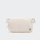 Pander 1L double zipper water-repellent nylon belt bag in White Opal, product view 1