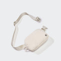 Pander 1L double zipper water-repellent nylon belt bag in White Opal, product view 5