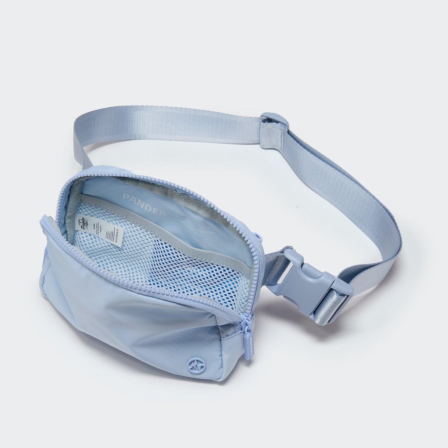 Pander 1L double zipper water-repellent nylon belt bag in Windmill Blue, product view 6