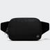 PANDER Everywhere Belt Bag Large 2L in Black Onyx, straight-on front view on #ECEDEF background
