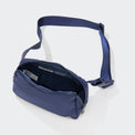 PANDER unisex 2L belt bag in Blue Storm, everyday travel view