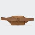 PANDER large crossbody waist pack in Caramel Brown, adjustable strap view