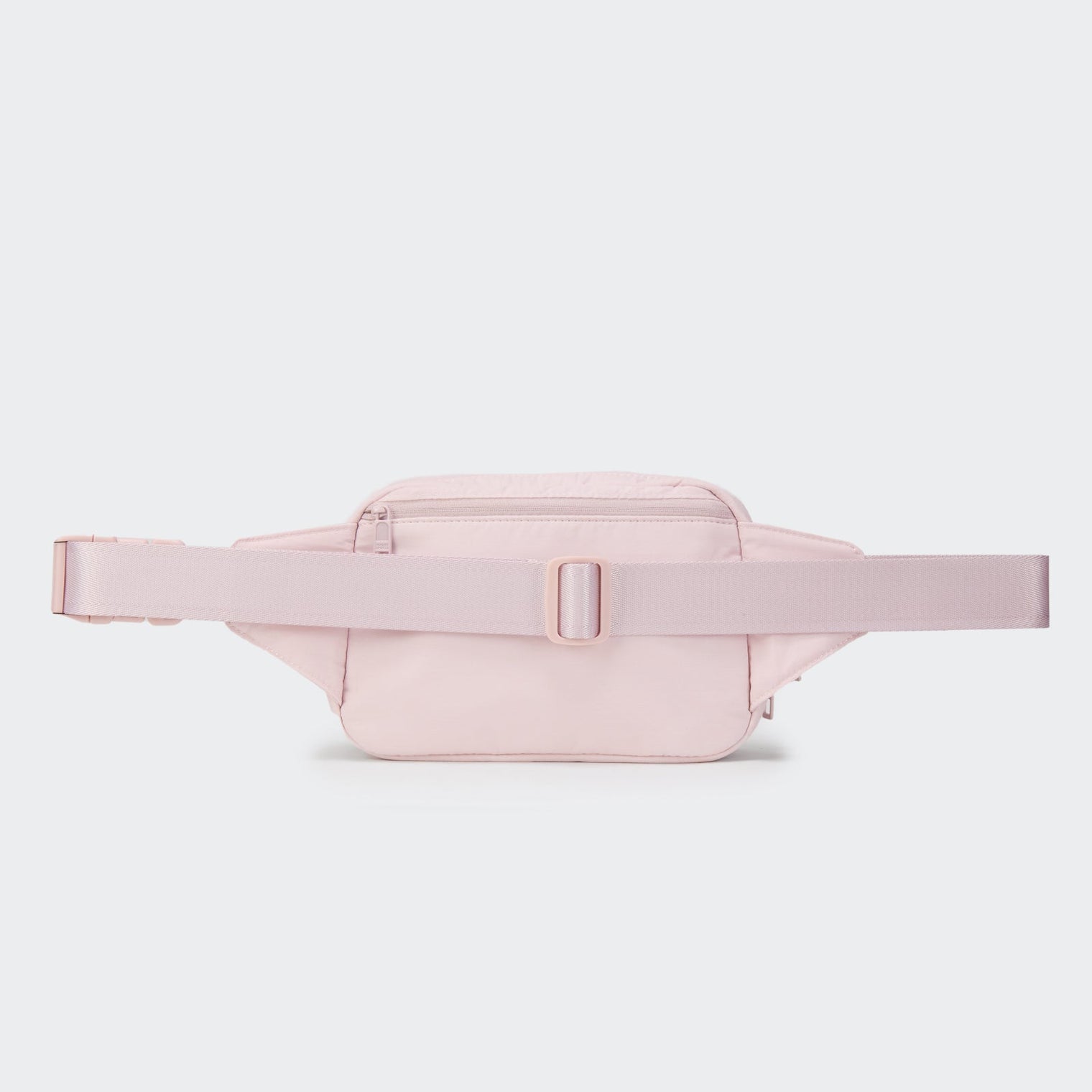 PANDER large crossbody waist pack in Cloud Pink, adjustable strap view