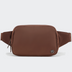 PANDER Everywhere Belt Bag Large 2L in Coca Mocha, straight-on front view on #ECEDEF background