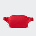 PANDER 2L water-resistant belt bag in Dark Salmon, side and zipper detail