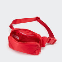 PANDER unisex 2L belt bag in Dark Salmon, everyday travel view