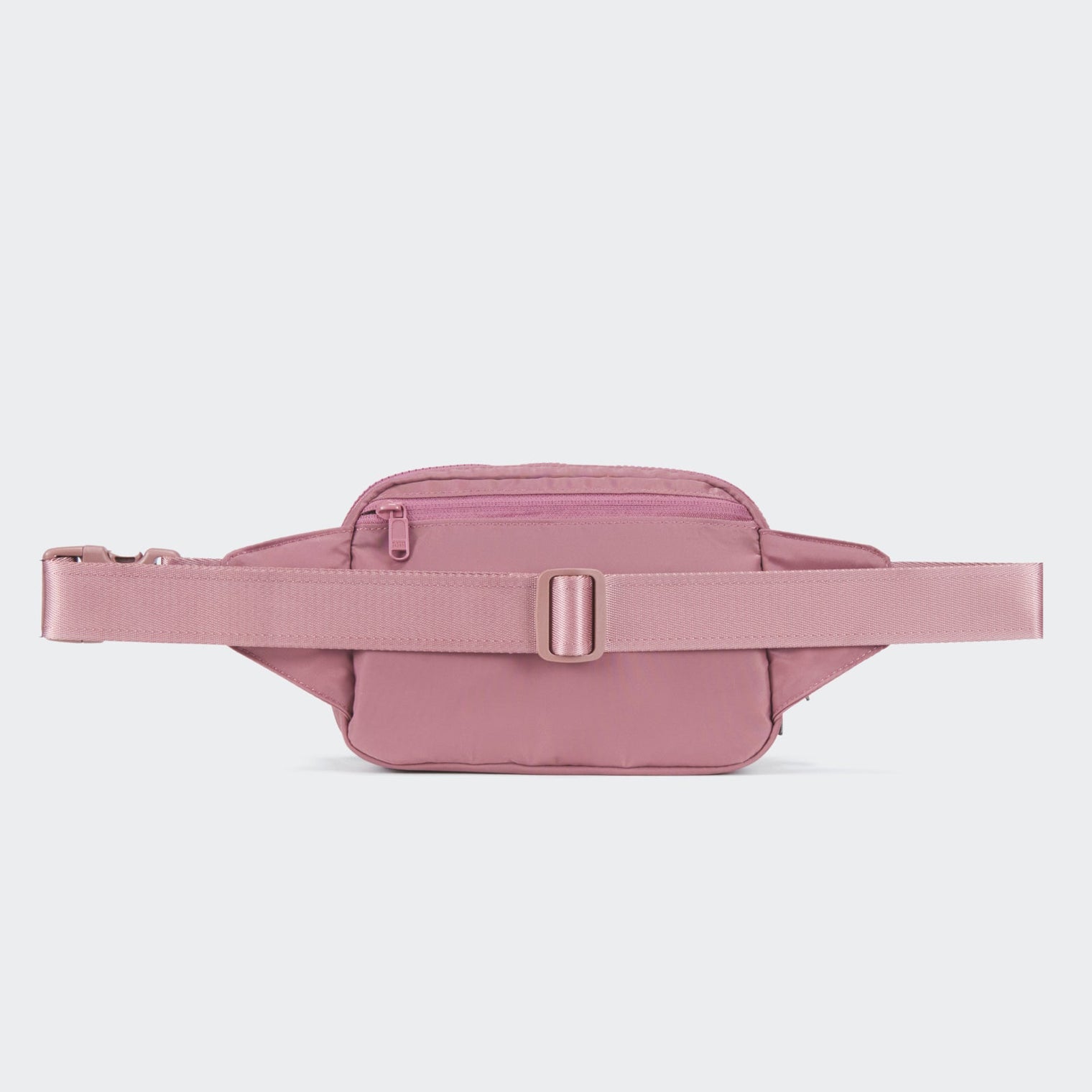 PANDER large crossbody waist pack in Dune Pink, adjustable strap view