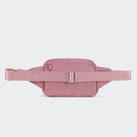 PANDER large crossbody waist pack in Dune Pink, adjustable strap view