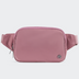 PANDER Everywhere Belt Bag Large 2L in Dune Pink, straight-on front view on #ECEDEF background