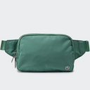 PANDER Everywhere Belt Bag Large 2L in Eucalyptus Green, straight-on front view on #ECEDEF background
