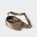 PANDER unisex 2L belt bag in Gray Brown, everyday travel view