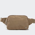 PANDER Everywhere Belt Bag Large 2L in Gray Brown, straight-on front view on #ECEDEF background