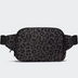 PANDER Everywhere Belt Bag Large 2L in Grey Leopard, straight-on front view on #ECEDEF background