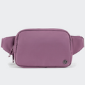 PANDER Everywhere Belt Bag Large 2L in Purple Lavender, straight-on front view on #ECEDEF background