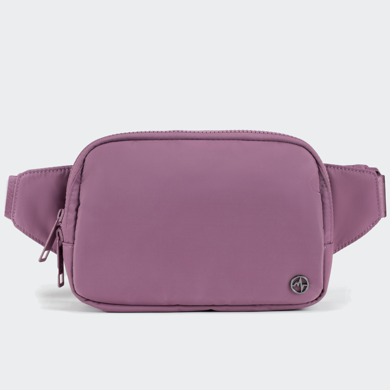 PANDER Everywhere Belt Bag Large 2L in Purple Lavender, straight-on front view on #ECEDEF background