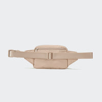 PANDER large crossbody waist pack in Raw Linen, adjustable strap view