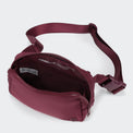 PANDER unisex 2L belt bag in Red Merlot, everyday travel view