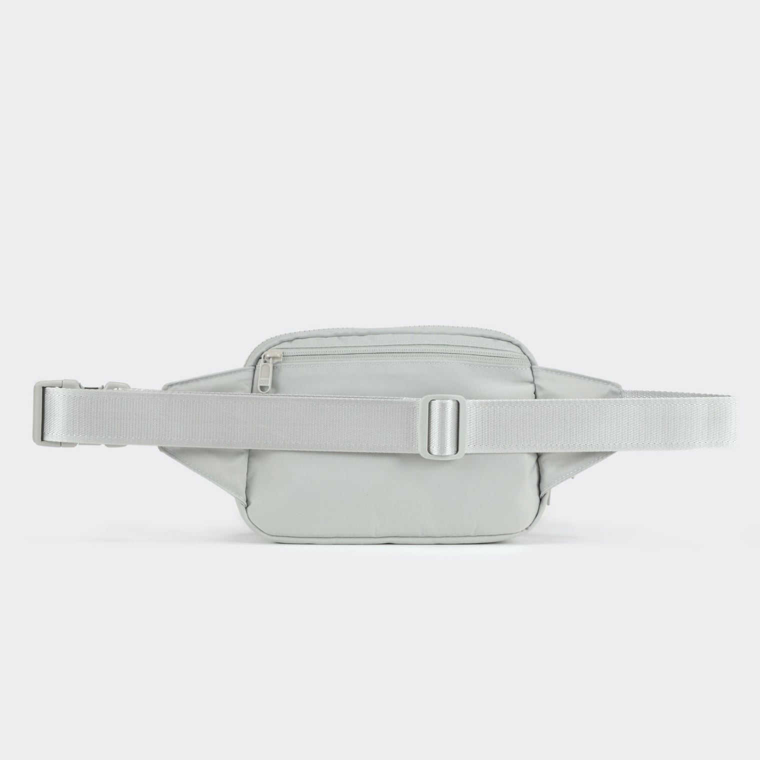 PANDER large crossbody waist pack in Seal Grey, adjustable strap view