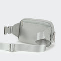 PANDER belt bag in Seal Grey, rear zip pocket and buckle detail