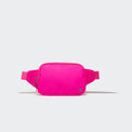 PANDER 2L water-resistant belt bag in Sonic Pink, side and zipper detail