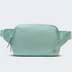 PANDER Everywhere Belt Bag Large 2L in Teal Blue, straight-on front view on #ECEDEF background