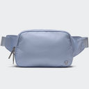 PANDER Everywhere Belt Bag Large 2L in Windmill Blue, straight-on front view on #ECEDEF background