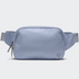 PANDER Everywhere Belt Bag Large 2L in Windmill Blue, straight-on front view on #ECEDEF background